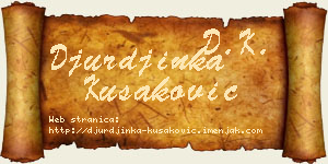 Đurđinka Kušaković vizit kartica